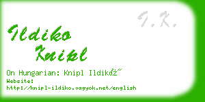 ildiko knipl business card